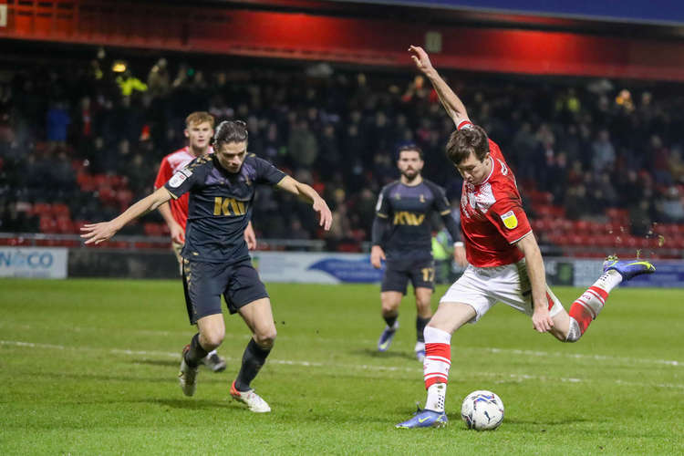 Chris Long takes a blast at goal (Picture credit: Kevin Warburton).