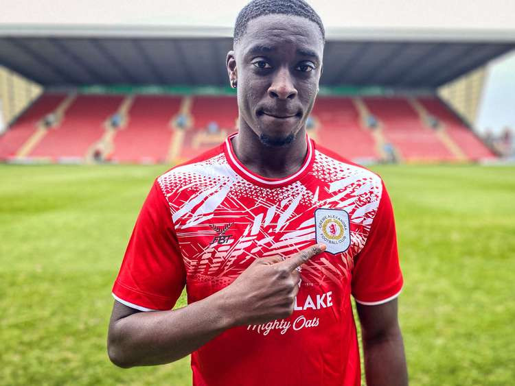 Bassala Sambou has joined Crewe from Dutch outfit Fortuna Sittard (Picture courtesy of Crewe Alexandra).