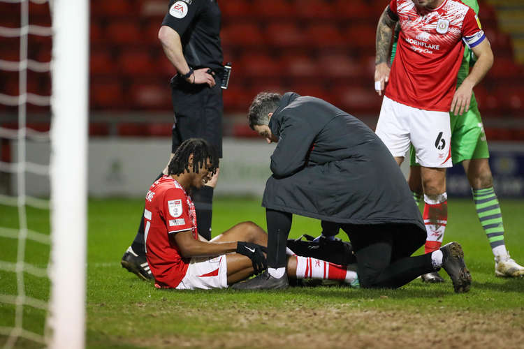 New signing Tariq Uwakwe is the latest Alex injury casualty (Picture credit: Kevin Warburton).