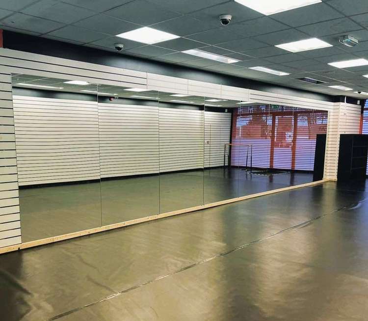 The studio inside where many classes take place.