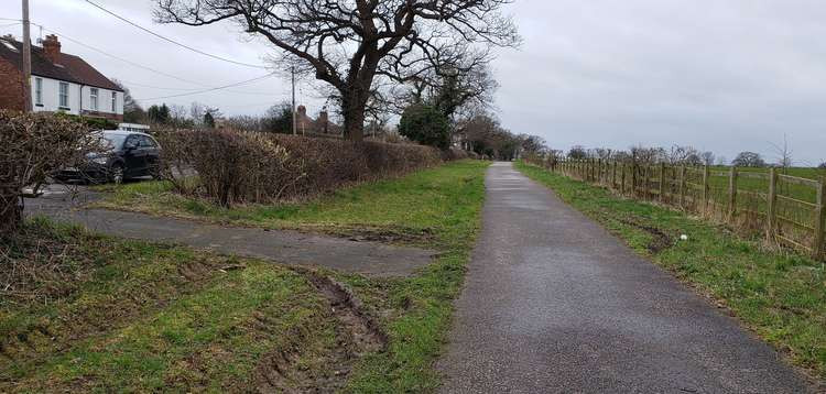 The Crewe to Nantwich Greenway near to the Rising Sun on Middlewich Road.