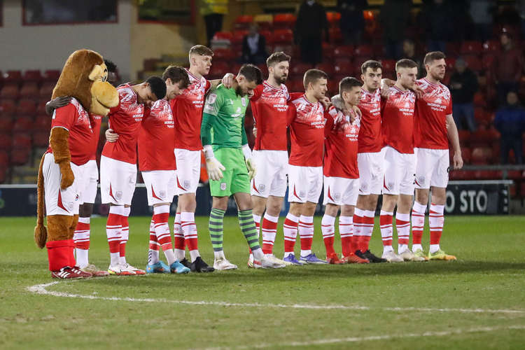 The Mornflake Stadium paid tribute to former chairman John Bowler with a minute's silence (Picture credit: Kevin Warburton).