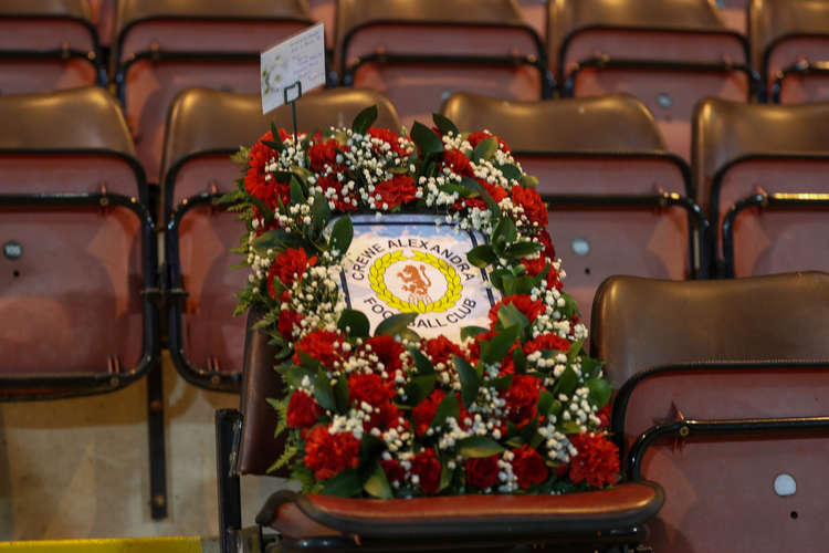 A floral tribute on a director's seat was a fitting gesture (Picture credit: Kevin Warburton).