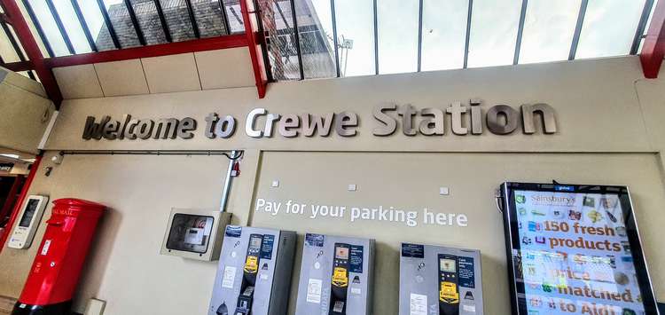 Inside the Crewe Train Station front entrance. (Picture credit: Ryan Parker)