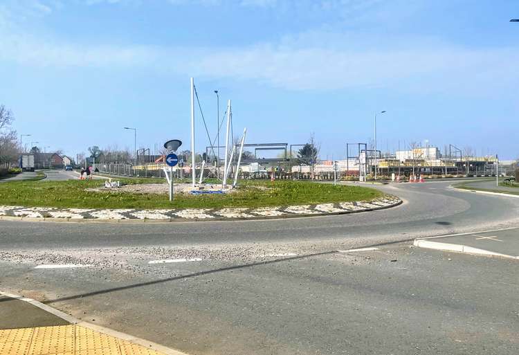 A view of the roundabout from the Jack Mills Way housing estate. (Picture credit: Ryan Parker)