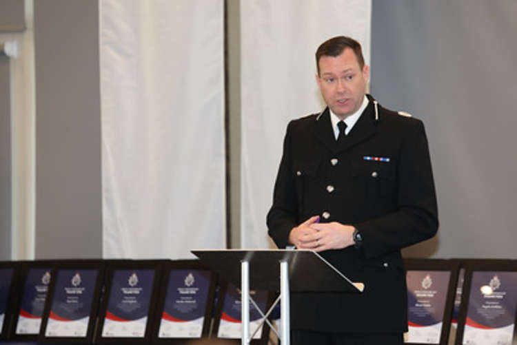 Temporary Assistant Chief Constable Bill Dutton, ready to hand out the awards. (Picture credit: Cheshire Police)