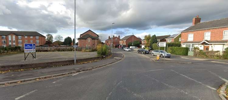 The vacant site is next to one of Crewe's busiest roundabouts.