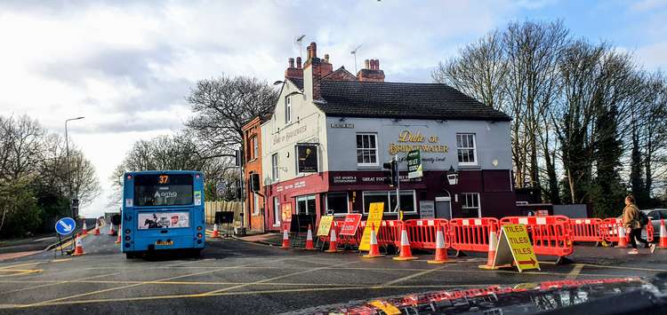 The six-week junction closure in Crewe that started on April 4 - Wistaston Road/Edleston Road/ Oak Street crossroads. (Ryan Parker)