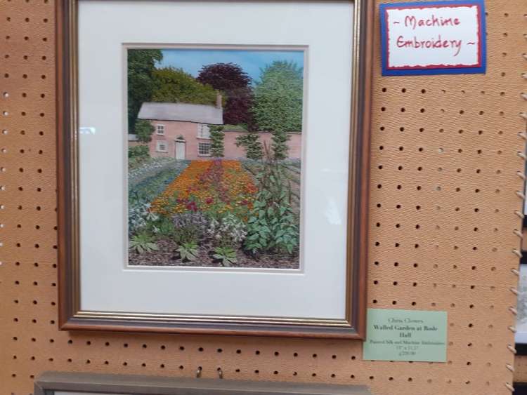 Chris's stunning machine embroidery "Walled Garden at Rode Hall"