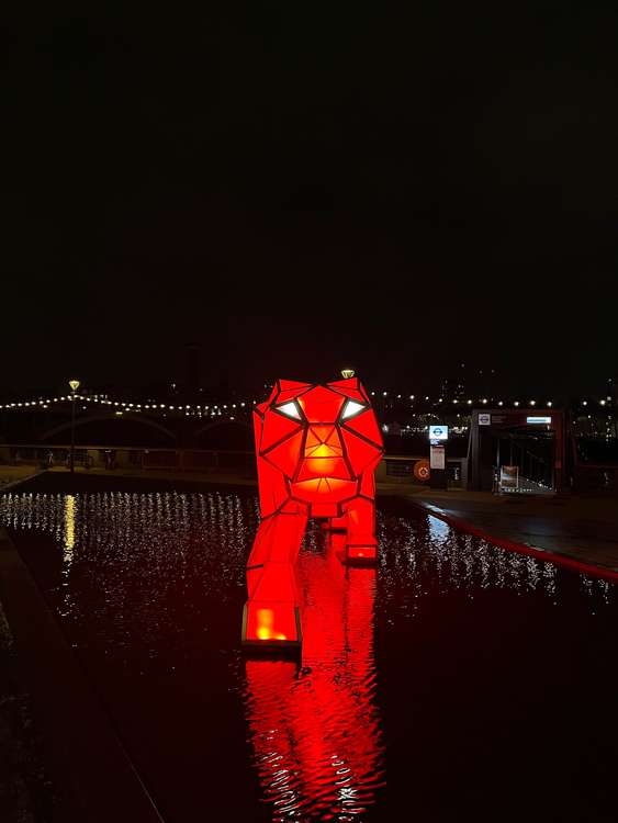 Digital Origami Tigers by LAVA, Laboratory for Visionary Architecture (credit: Nathan Davies, @NathanDavies50 on Twitter)