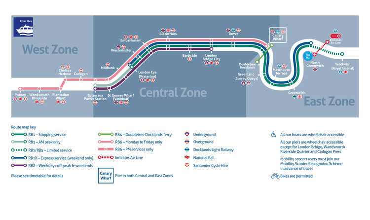 The river bus route (credit: River Bus)