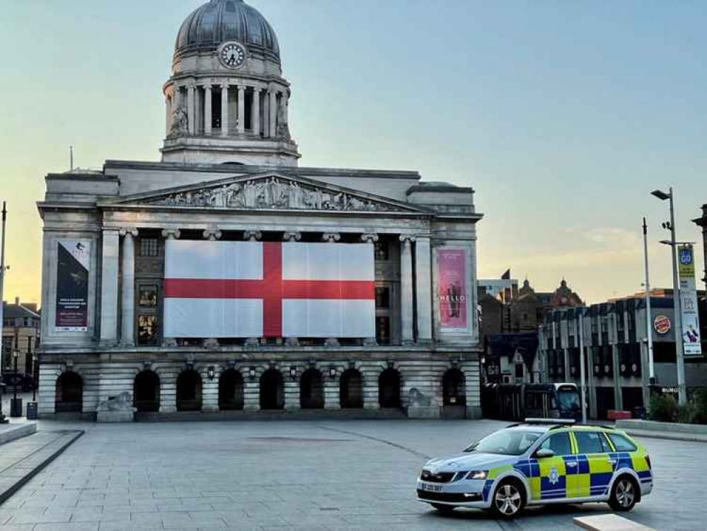 Market Square in Nottingham city centre. Photo courtesy of Nottinghamshire Police.