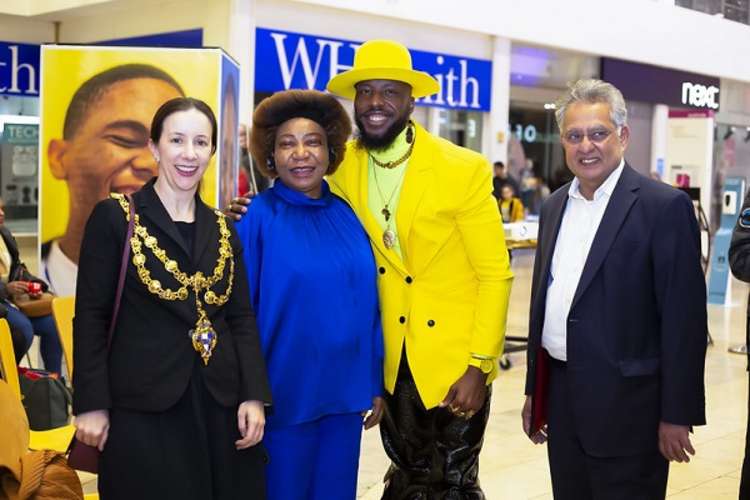 The leader of the council Cllr Ravi Govindia and deputy mayor Lucy Mowat attended the launch of the exhibition (credit: Wandsworth Council)