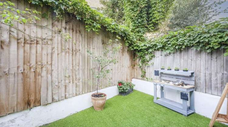 The private, low-maintenance, west facing garden (credit: Dexters)