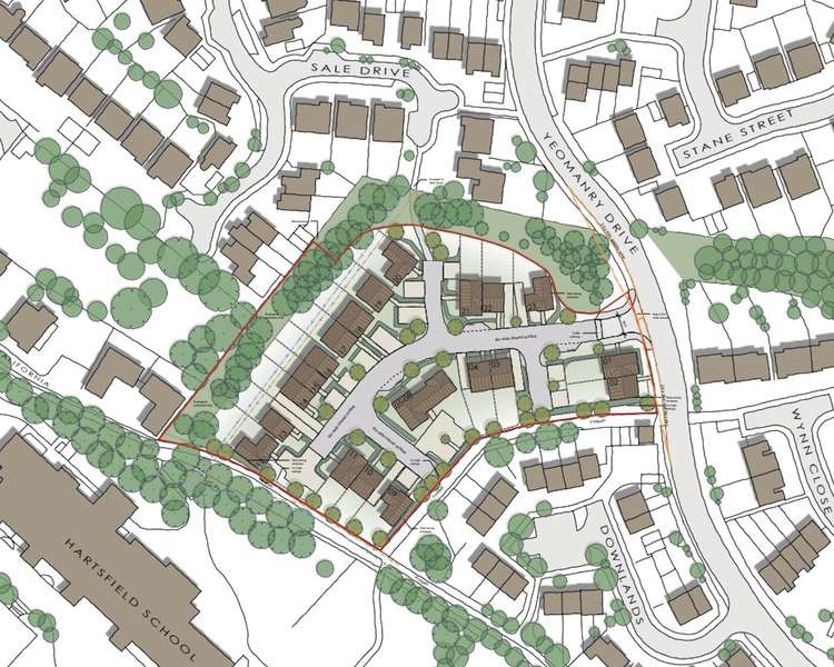 New homes given green light in Baldock. An indicative map of how the proposals off Yeomanry Drive may look Credit: BBR Architects Clear for LDRS partners