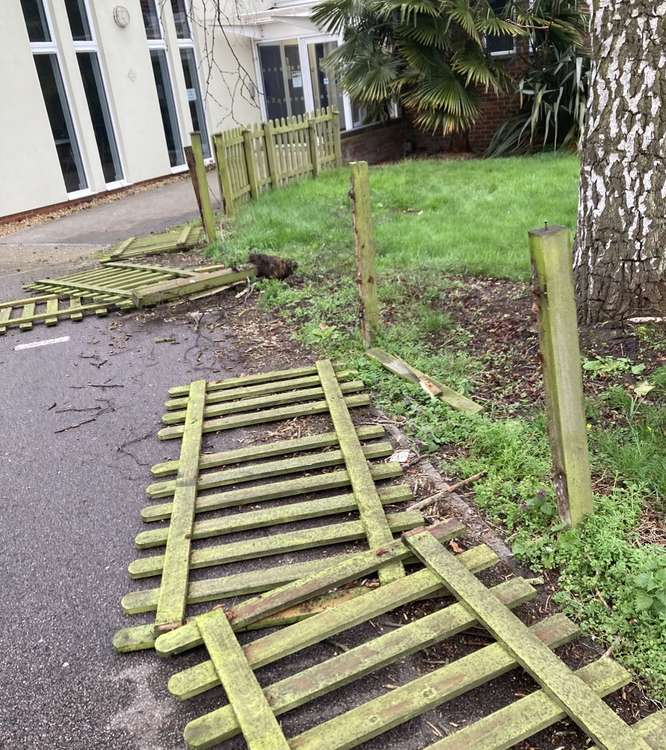 Letchworth: Police hunt launched after mindless vandals cause criminal damage at Salvation Army. CREDIT: Letchworth Salvation Army Twitter account