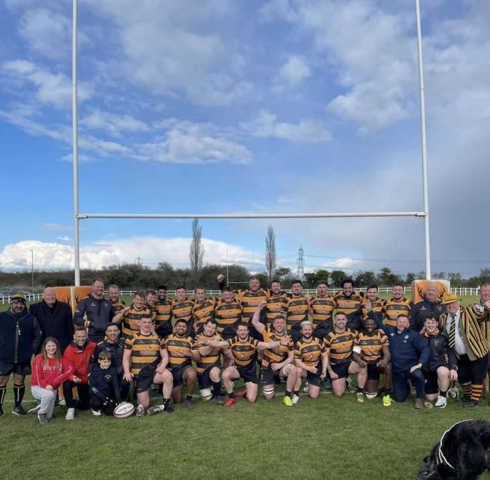 Record-breakers: Letchworth Rugby Club seal promotion. CREDIT: Letchworth Rugby Club