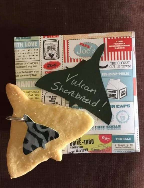 Her homemade Vulcan biscuits