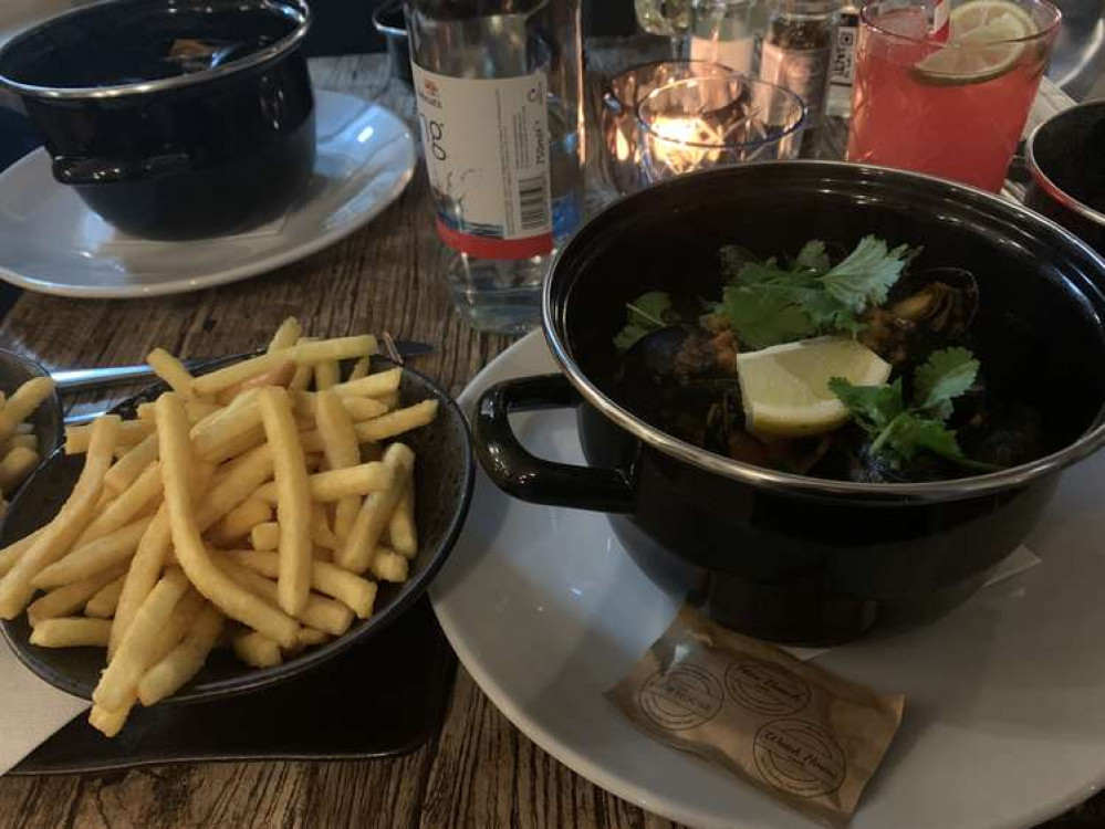 The moules and frites at The Club House