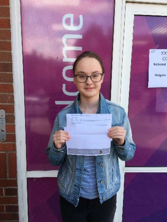 Amie Marshall will be heading off to the University of Lincoln to study law. Photo courtesy of The Holgate Academy.