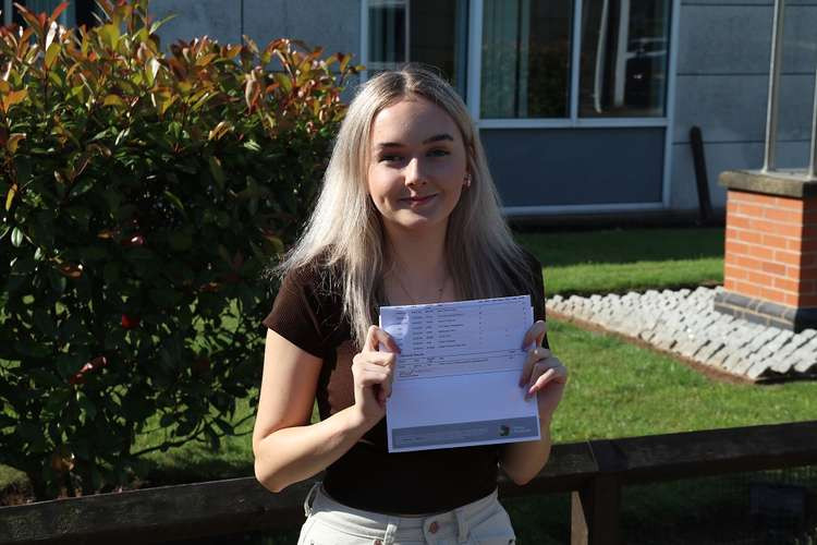 Holly-May Johnson will be going to Bilborough College following her excellent results. Photo courtesy of The Holgate Academy.