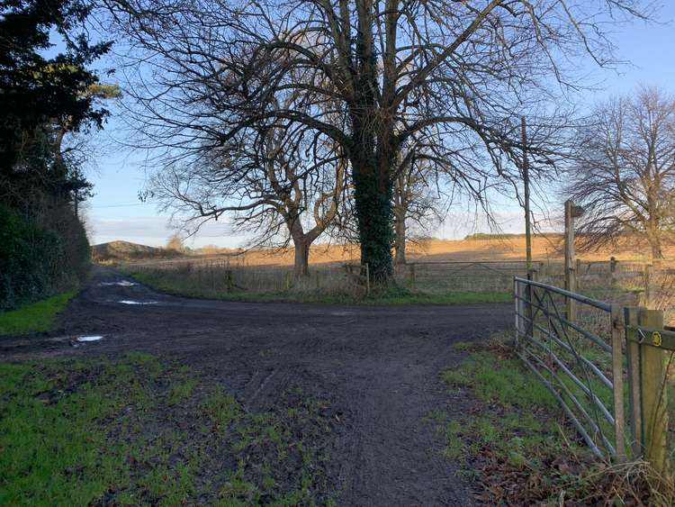 Turn right to follow the footpath signs