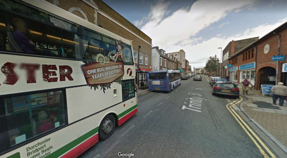 Trinity Street bus stops in Dorchester