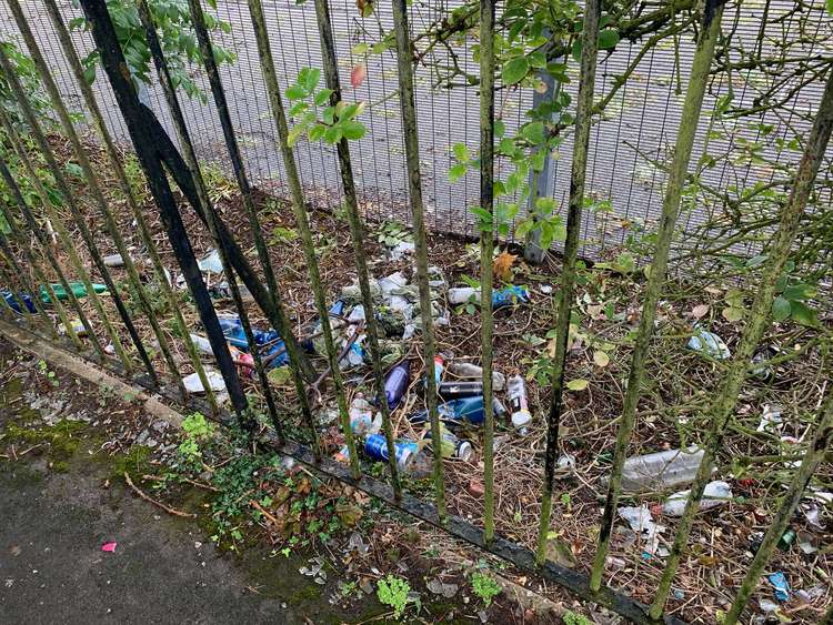 The fence that prevented Mr Williams and his daughter from picking up more litter. Photo courtesy of Matt Williams.