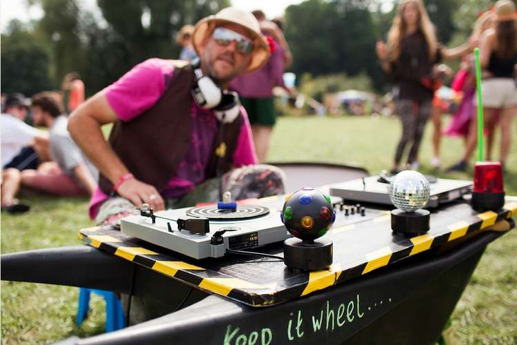 The world's first wheelbarrow disco