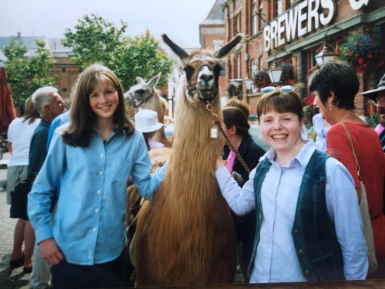 Emma, right, with her sister