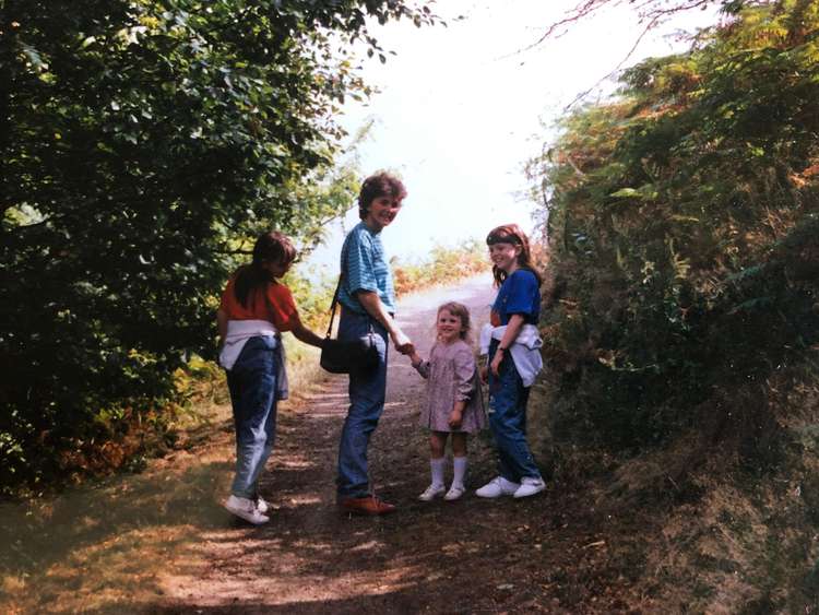 Emma with her sisters and mum