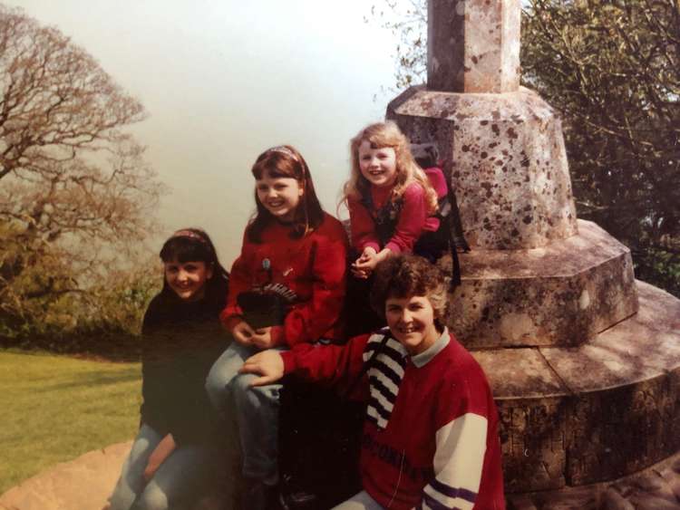 Emma with her sisters and mum