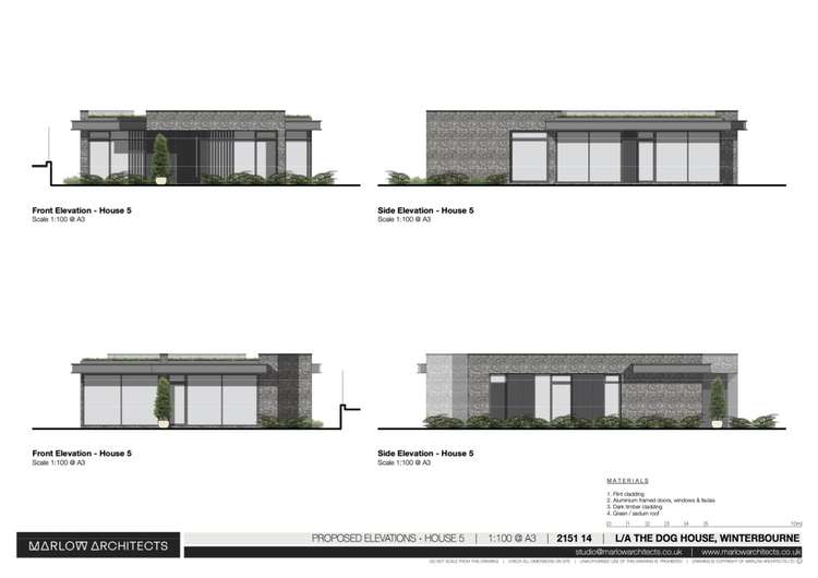 Site location, layout and how the homes might look – courtesy AH(North Dorset)/ Marlow Architects