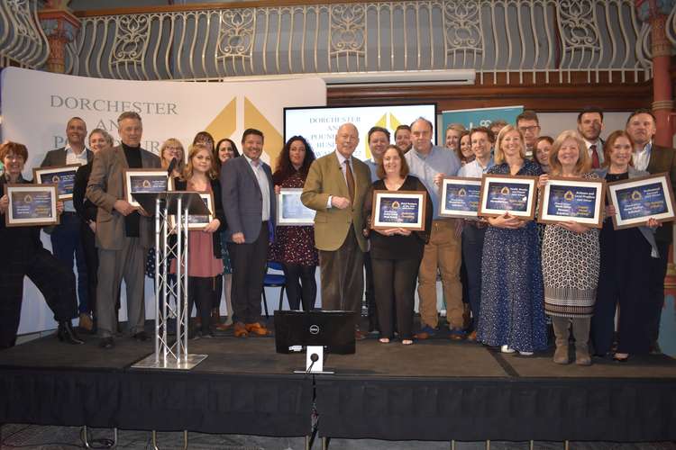 Winners of this year's Dorchester and Poundbury Business Awards