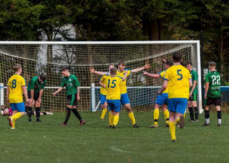 Heswall (Reserves) in recent action at Gayton Park - Picture: Barry Betts