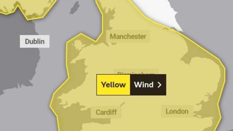 Today's Yellow weather warning