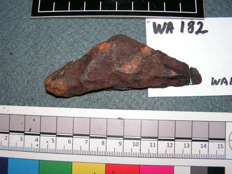 Sword pommel shape found at Bebington (Courtesy of Wirral Archaeology CIC): one of many iron artefacts being studied