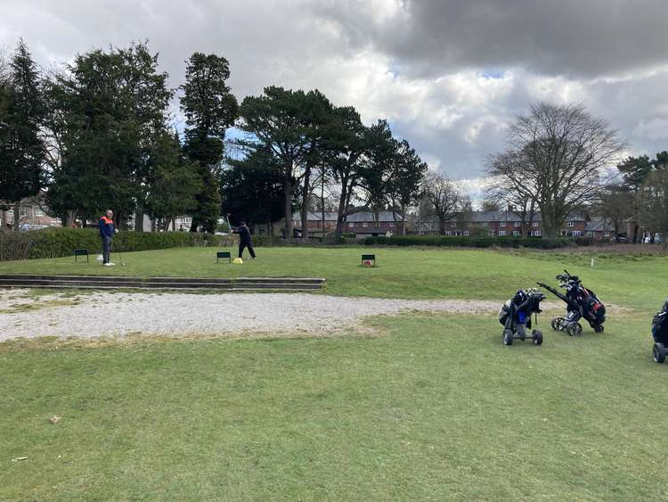 The last hole? Teeing off at Brackenwood yesterday.