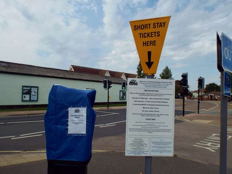 Half of machines in Hadleigh's Magdalen Road car park are out of action