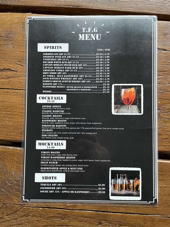 TFG Menu