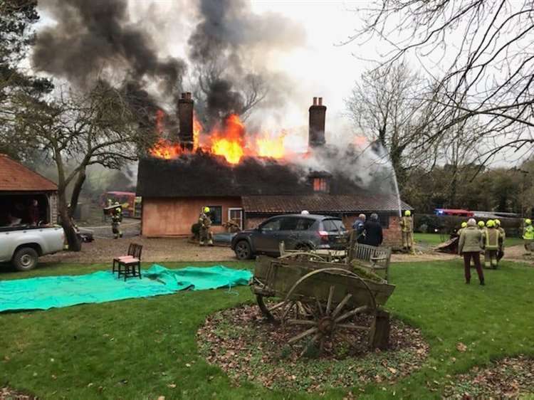 Battisford blaze (Picture credit: Suffolk fire and rescue service)