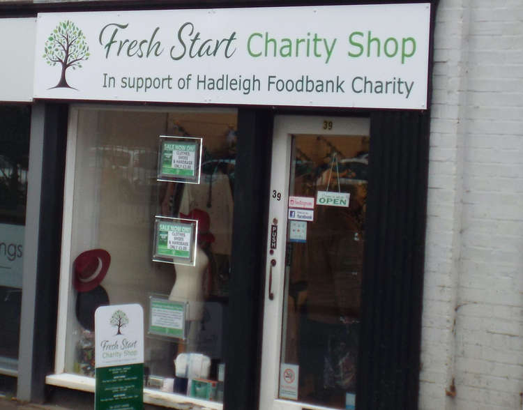 Hadleigh Foodbank Charity relies on banners to help promote their good work (Picture credit: Hadleigh Nub News)