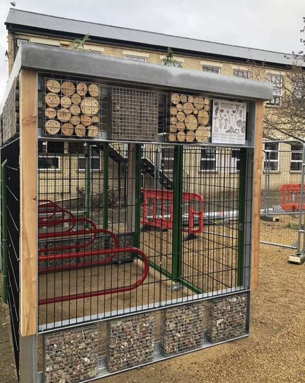 Unique green bike shed (Picture credit: University of Suffolk)