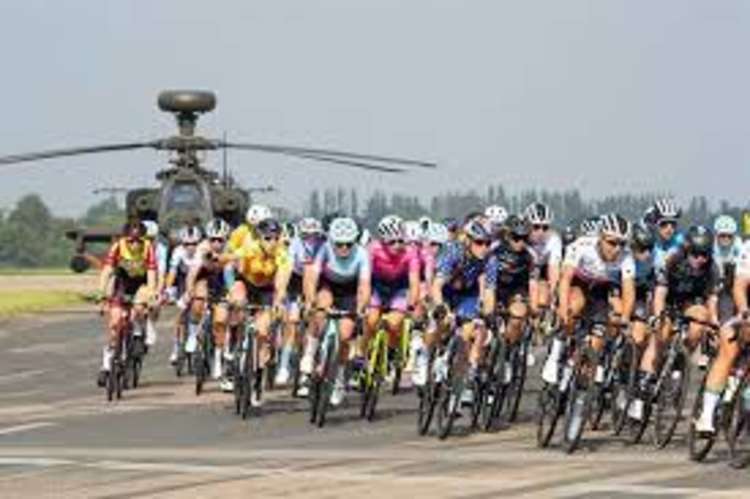 The Women's Tour has raced along Wattisham flying station runway