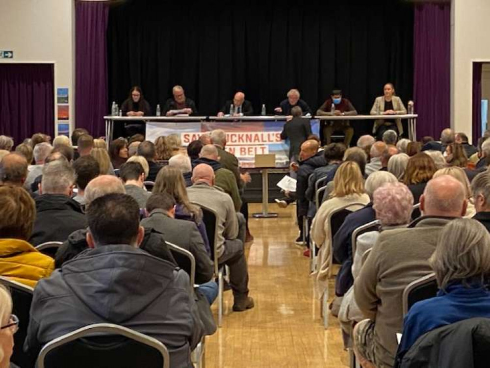 The John Godber Centre was full as residents showed their opposition to the Local Plan. Photo Credit: Tom Surgay