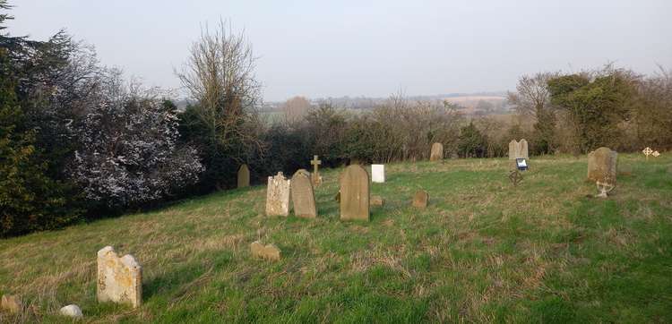 Kersey church blossom view