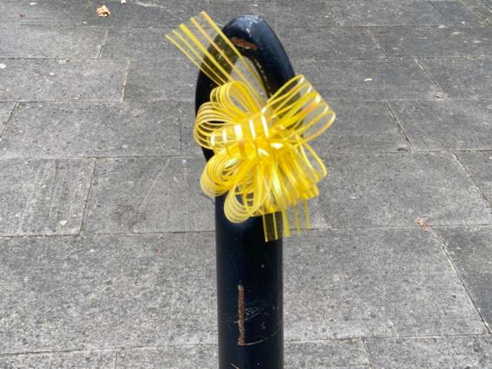 Yellow ribbons have quickly become synonymous with opposing the Local Plan. Photo Credit: Tom Surgay