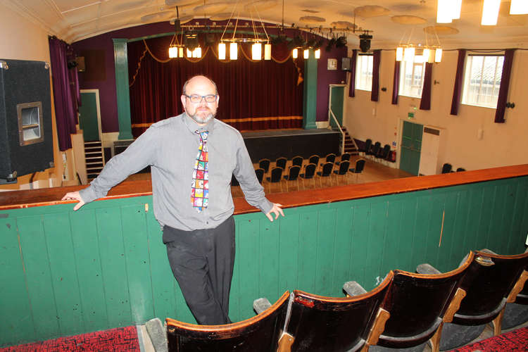 New manager of Axminster Guildhall, Leigh Conley, pictured on the balcony overlooking the auditorium
