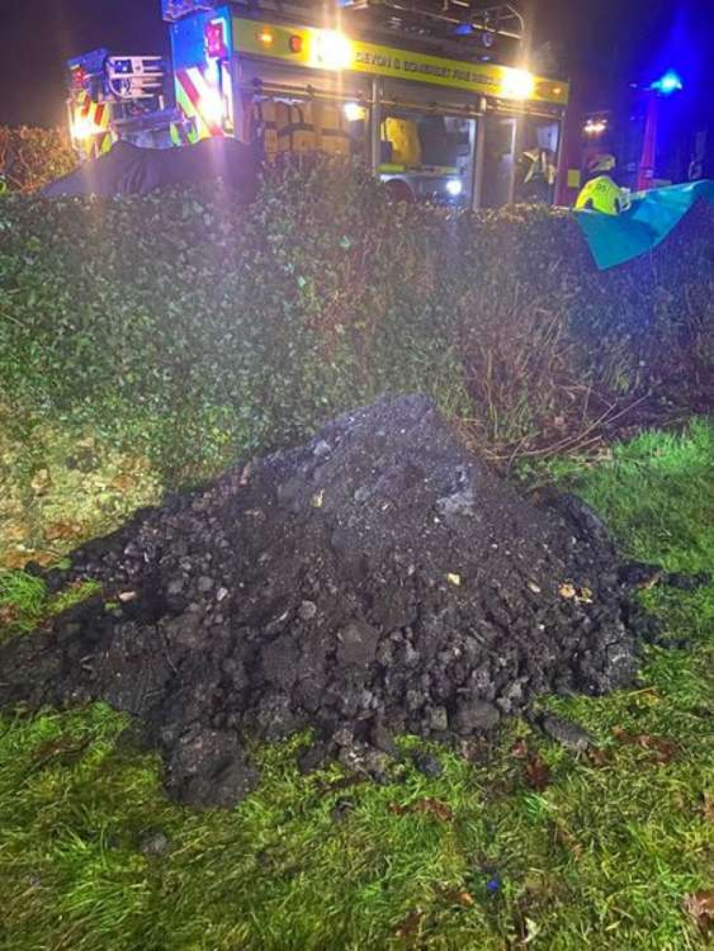 Three wheelbarrows full of debris was cleared from the chimney