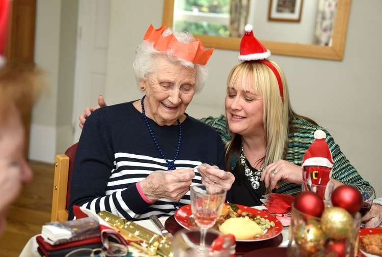 Resident Betty Harding and manager Karen Johnson (Photo: Down Hall Residential Care Home)